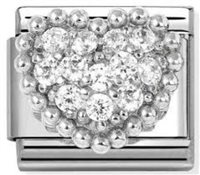 Charm Nomination in Acciaio Cubic Zirconia 330322 07